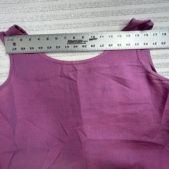 Nino Wong Womens Tank Top & Pants Outfit Set Purple Lagenlook Canvas Lightweight - Picture 3 of 15